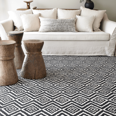 Monn Kelim Black Rug
