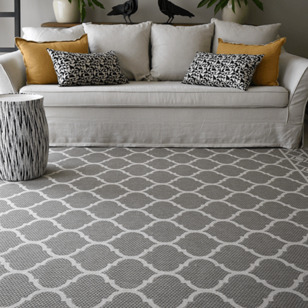 Monn Lattice Pewter Rug