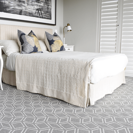 Monn Rhombus Pewter Rug
