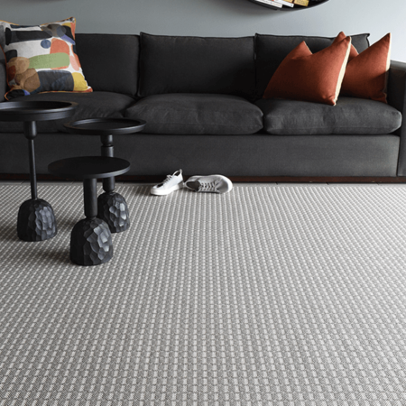 Monn Stitch Pewter Rug