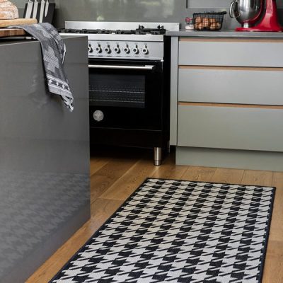 Monn Houndstooth Black Rug