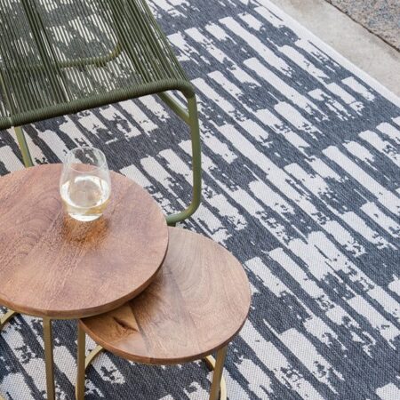 Monn Lino White and Grey Rug