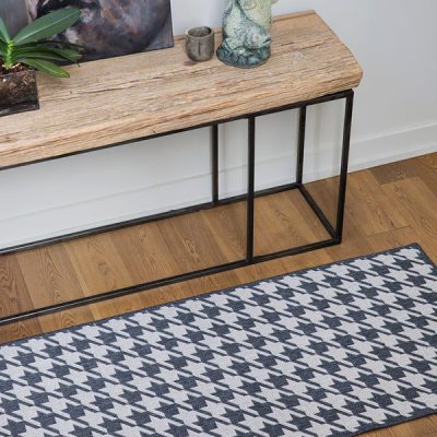 Monn Houndstooth Black Rug