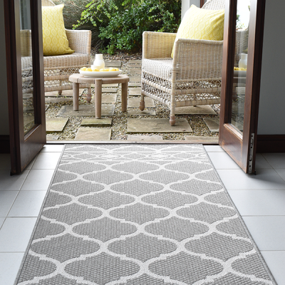 Monn Lattice Pewter Rug