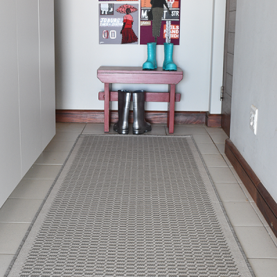 Monn Stitch Pewter Rug