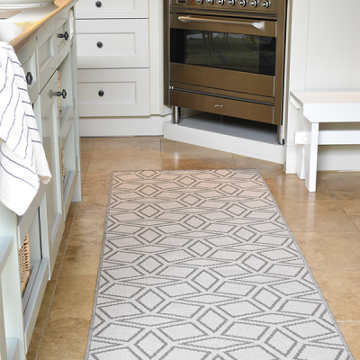 Monn Rhombus Pewter Rug