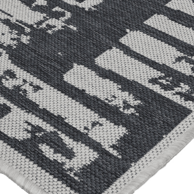 Monn Lino White and Grey Rug