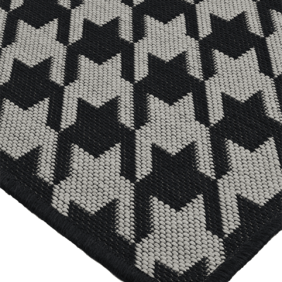 Monn Houndstooth Black Rug