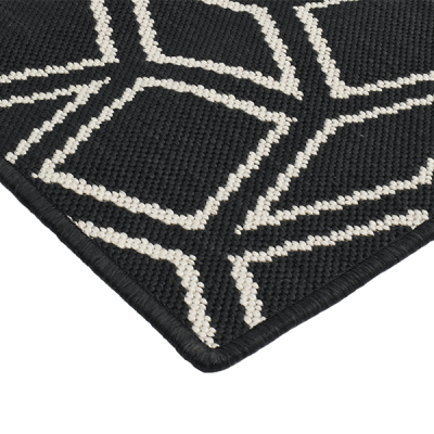 Monn Rhombus Black Rug