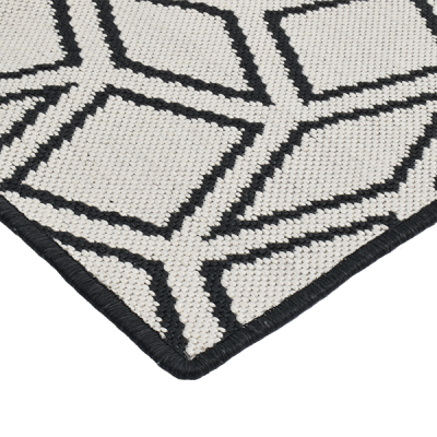 Monn Rhombus Black Rug