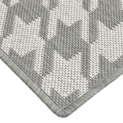 Monn Houndstooth Pewter Rug