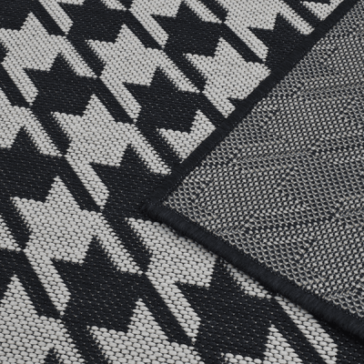 Monn Houndstooth Black Rug