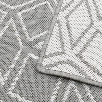Monn Rhombus Pewter Rug