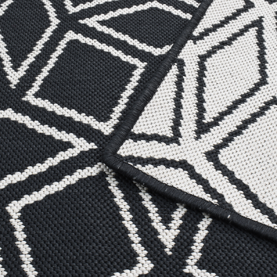 Monn Rhombus Black Rug