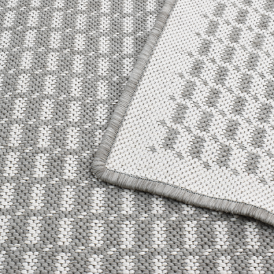 Monn Stitch Pewter Rug