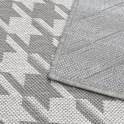 Monn Houndstooth Pewter Rug