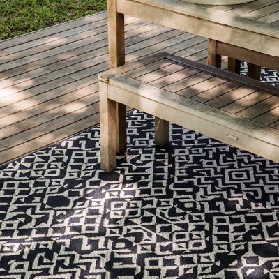 Monn Kayden Rug Black with White